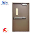 UL listed fire rated hollow metal glass door with panic push bar